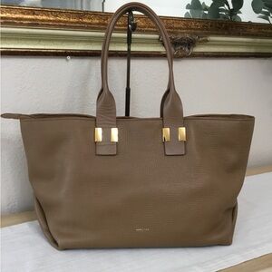 DeMellier Leather Shoulder Tote | Camel